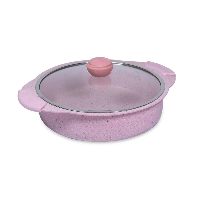 Piltka granitna kaserola sa poklopcem roze 3322 Piltka granitna kaserola sa poklopcem roze 3322